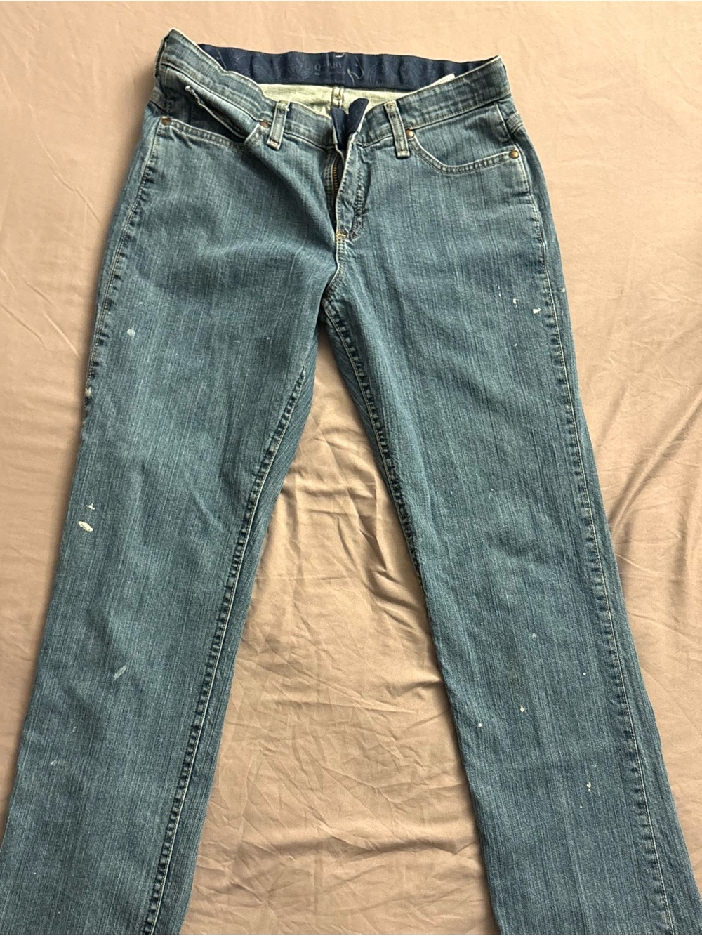 Wrangler Q-Baby Ultimate Riding Jeans 7/8 34 Bootcut Distressed Western